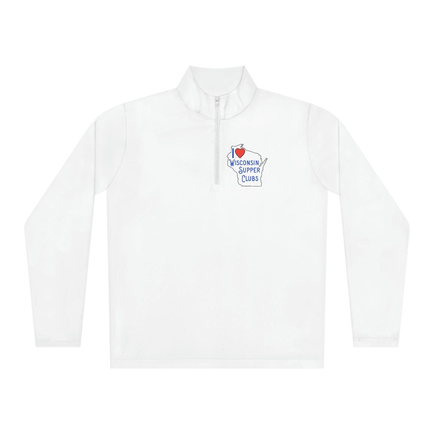 I Love Wisconsin Supper Clubs - Unisex Quarter-Zip Pullover