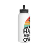 Happy Aircraft Owner - Retro - Stainless Steel Water Bottle, Handle Lid - 32 oz.