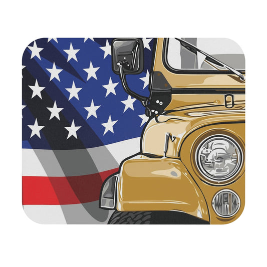 Car And Flag - Mouse Pad (Rectangle)