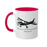 Amelia Earhart - Quote - Black - Colorful Mugs, 11oz