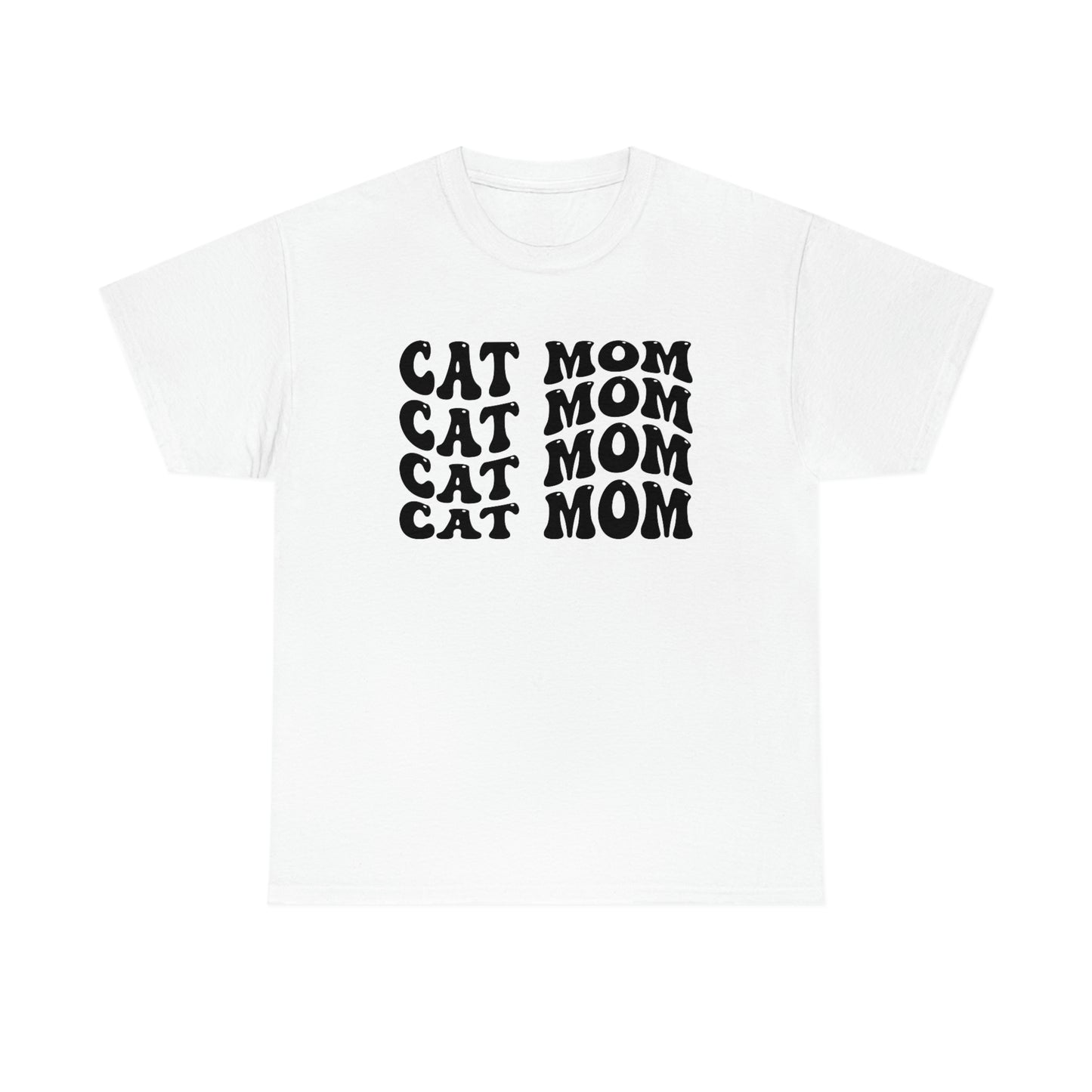 Retro Cat Mom - Unisex Heavy Cotton Tee