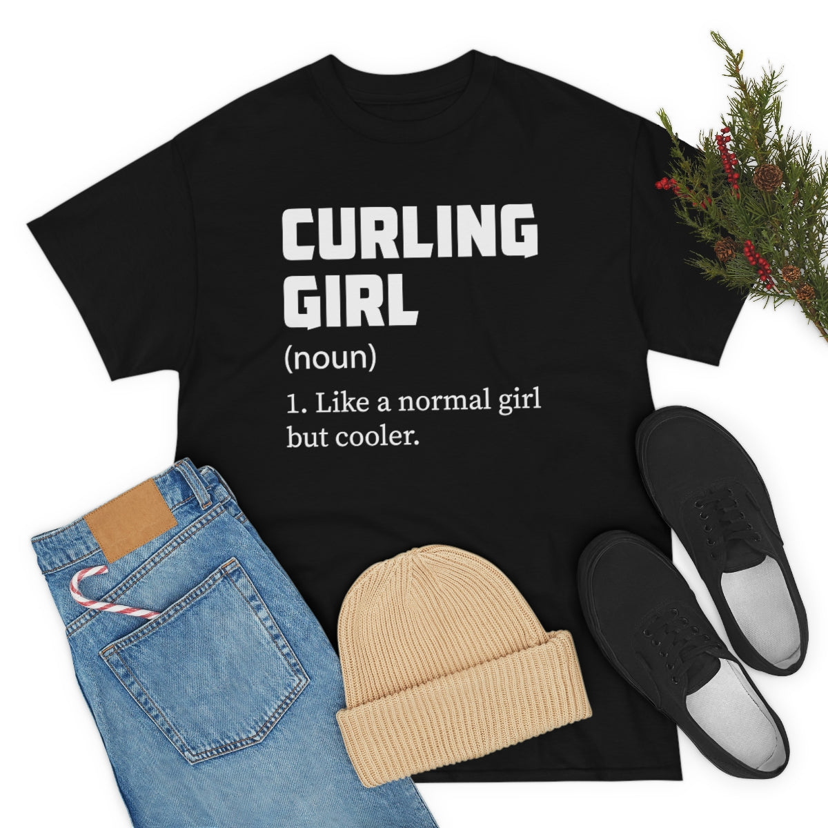 Curling Girl - Unisex Heavy Cotton Tee