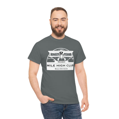 Mile High Club - Biplane - Solo Division - White - Unisex Heavy Cotton Tee