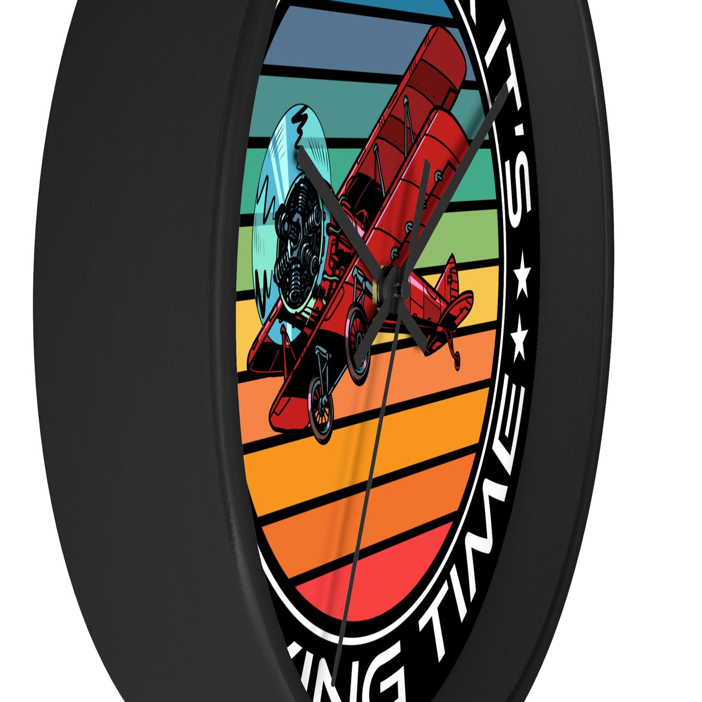 Just Relax - Flying Time - Biplane - Wall Clock