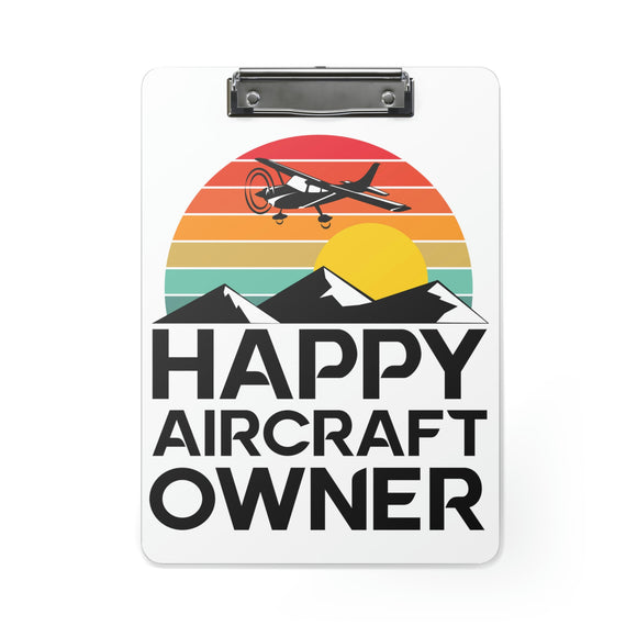 Happy Aircraft Owner - Retro - Clipboard