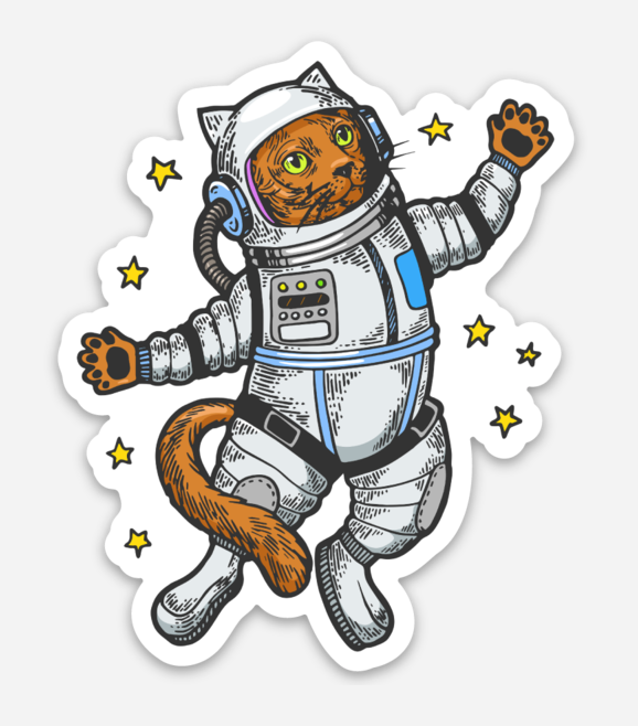 Astronaut Cat - Vinyl Sticker
