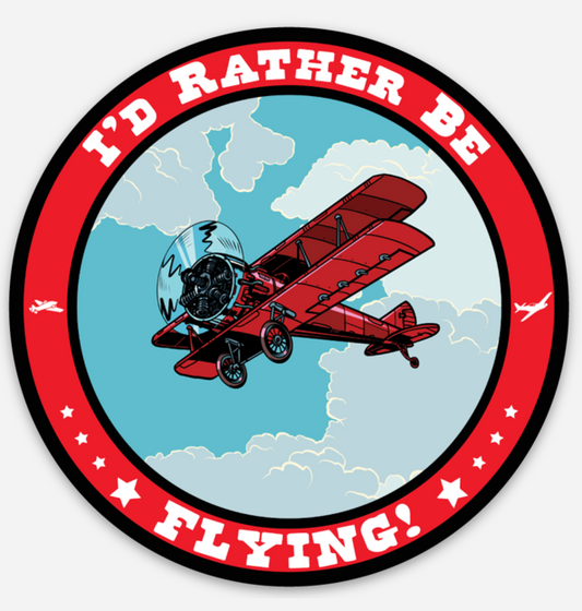 I'd Rather Be Flying - Circle - Magnet