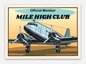 Mile High Club - DC3 - Vinyl Sticker