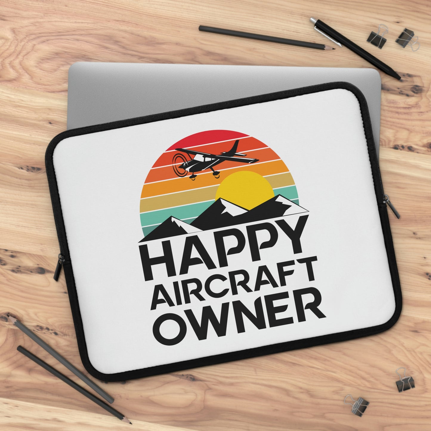 Happy Aircraft Owner - Retro - Laptop Sleeve -17"