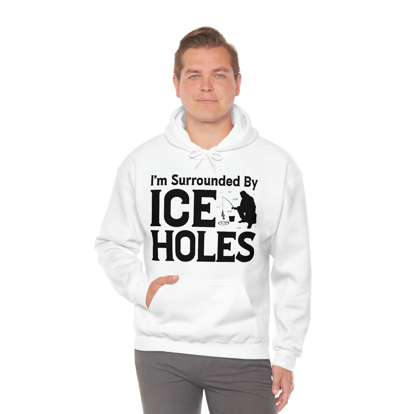 I Am Surrounded By Ice Holes - Unisex Heavy Blend™ Hooded Sweatshirt