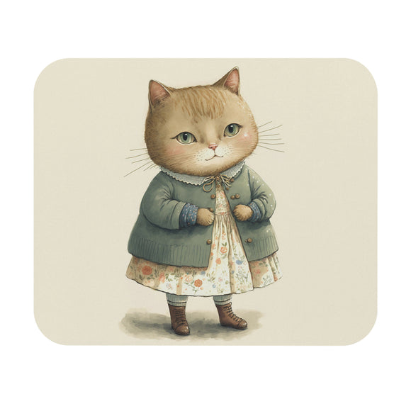 Cute Girl Cat - Mouse Pad (Rectangle)