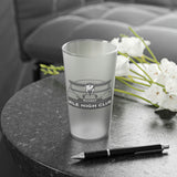 Mile High Club - Biplane - Black - Frosted Pint Glass, 16oz