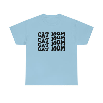 Retro Cat Mom - Unisex Heavy Cotton Tee