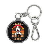 Best Dog Dad Ever - Circle - Keyring Tag