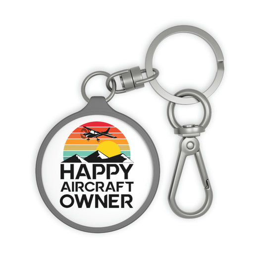 Happy Aircraft Owner - Retro - Keyring Tag