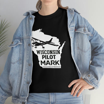 Wisconsin Pilot Mark - YouTube - Unisex Heavy Cotton Tee