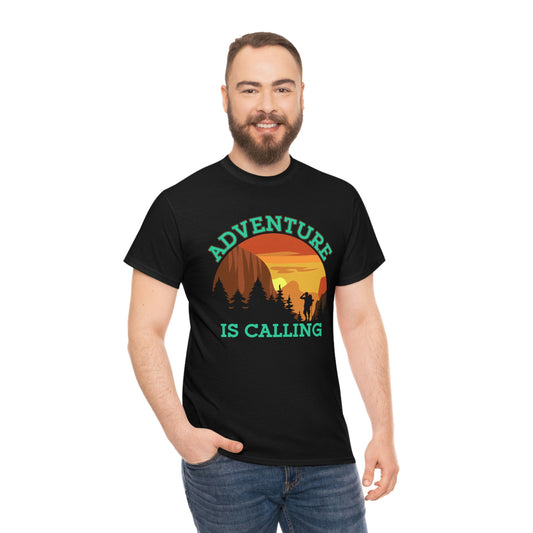 Adventure Is Calling - Sunset - Unisex Heavy Cotton Tee