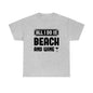 All I Do Is Beach And Wine - Black - Unisex Heavy Cotton Tee