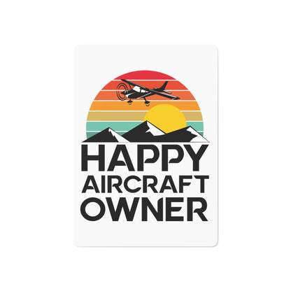 Happy Aircraft Owner - Retro - Custom Poker Cards