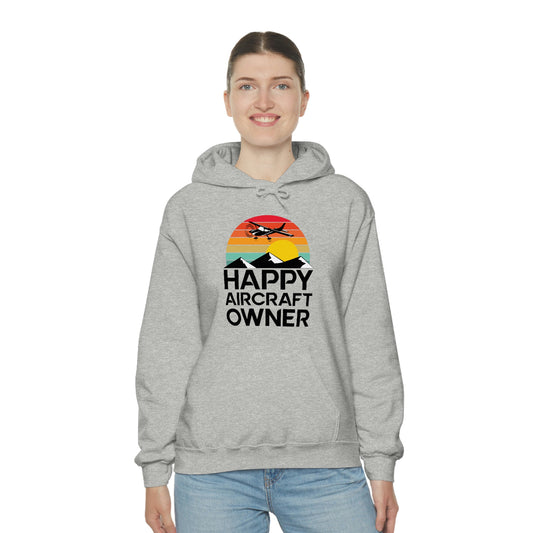 Happy Aircraft Owner - Retro - Unisex Heavy Blend™ Hooded Sweatshirt