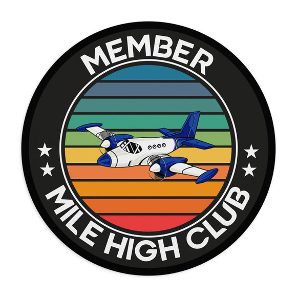 Mile High Club - Member - Circle - Mouse Pad
