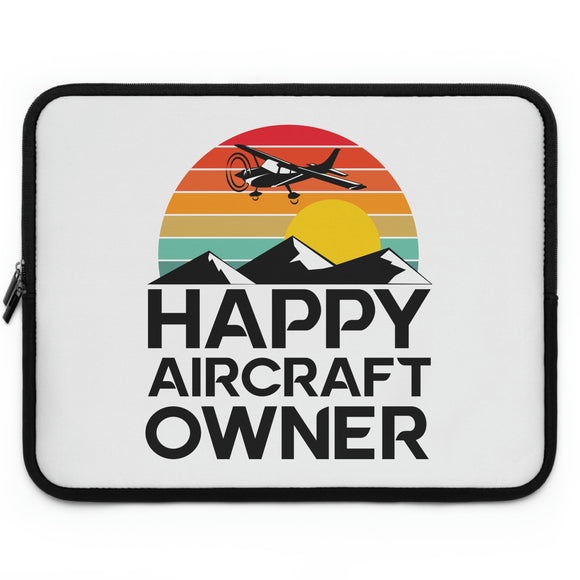 Happy Aircraft Owner - Retro - Laptop Sleeve -17
