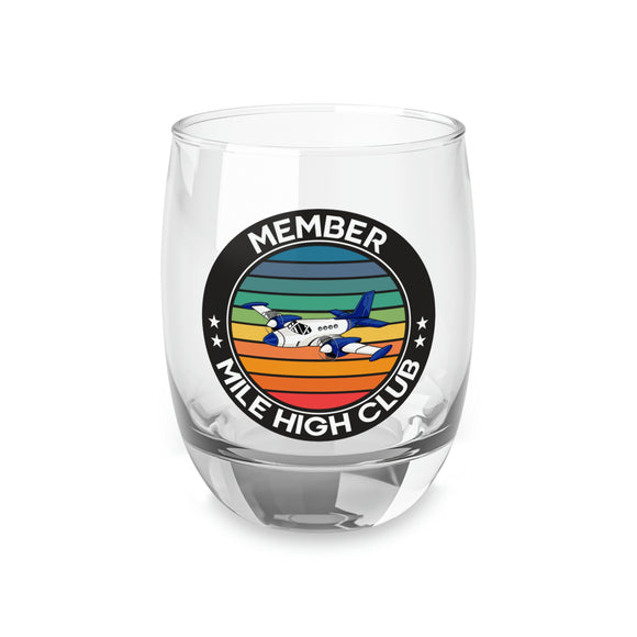 Mile High Club - Member - Circle - Whiskey Glass