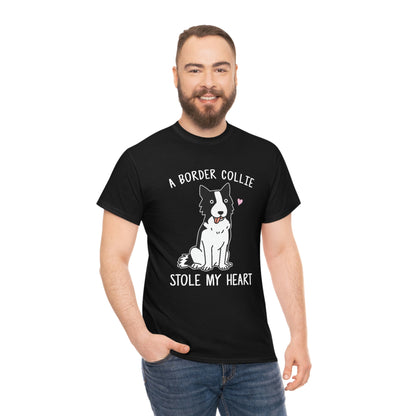 A Border Collie Stole My Heart - Unisex Heavy Cotton Tee