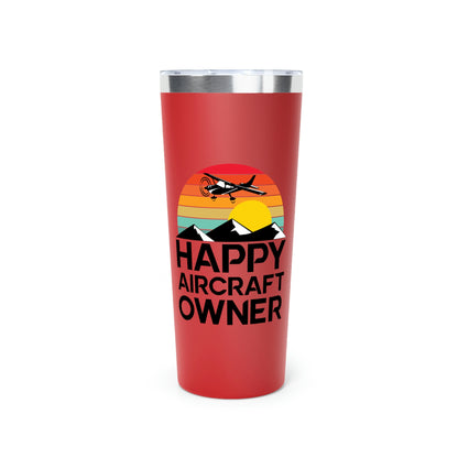 Happy Aircraft Owner - Retro - Copper Vacuum Insulated Tumbler, 22oz