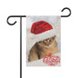 Cat - Santa Hat - 12" x 18" Garden Flag