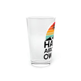 Happy Aircraft Owner - Retro - Pint Glass, 16oz