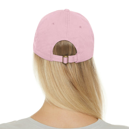 Best Dog Dad Ever - Circle - Dad Hat with Leather Patch (Round)