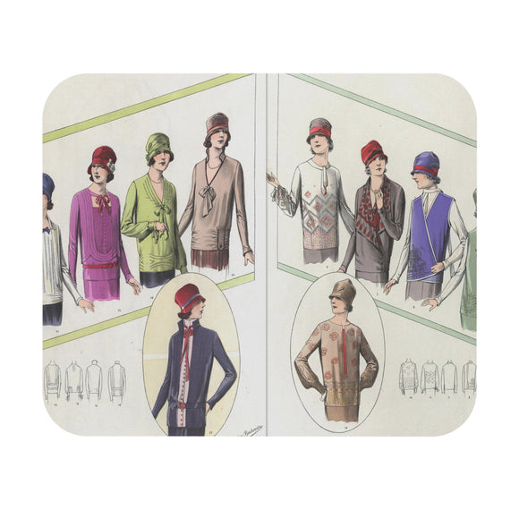 1920's French Fashion Page - Mouse Pad (Rectangle)