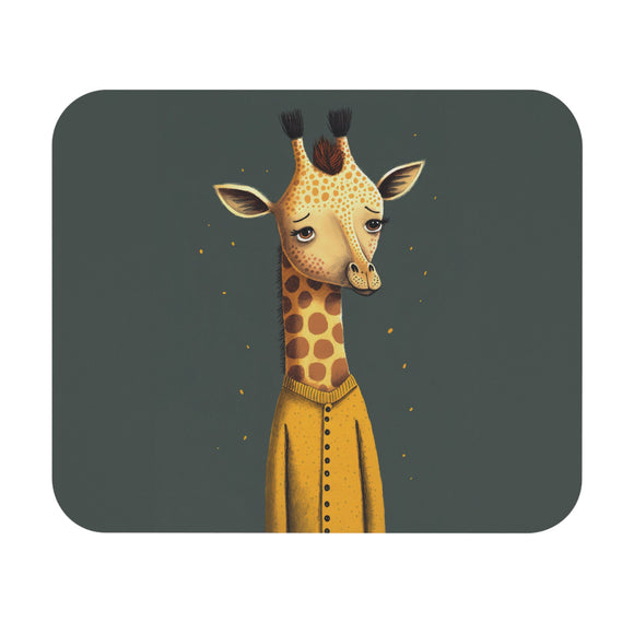 Yellow Giraffe Portrait - Mouse Pad (Rectangle)