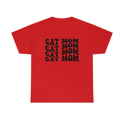 Retro Cat Mom - Unisex Heavy Cotton Tee