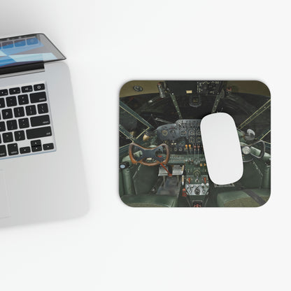 Beechcraft D18S TwinBeech Cockpit - Mouse Pad (Rectangle)