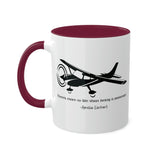 Amelia Earhart - Quote - Black - Colorful Mugs, 11oz