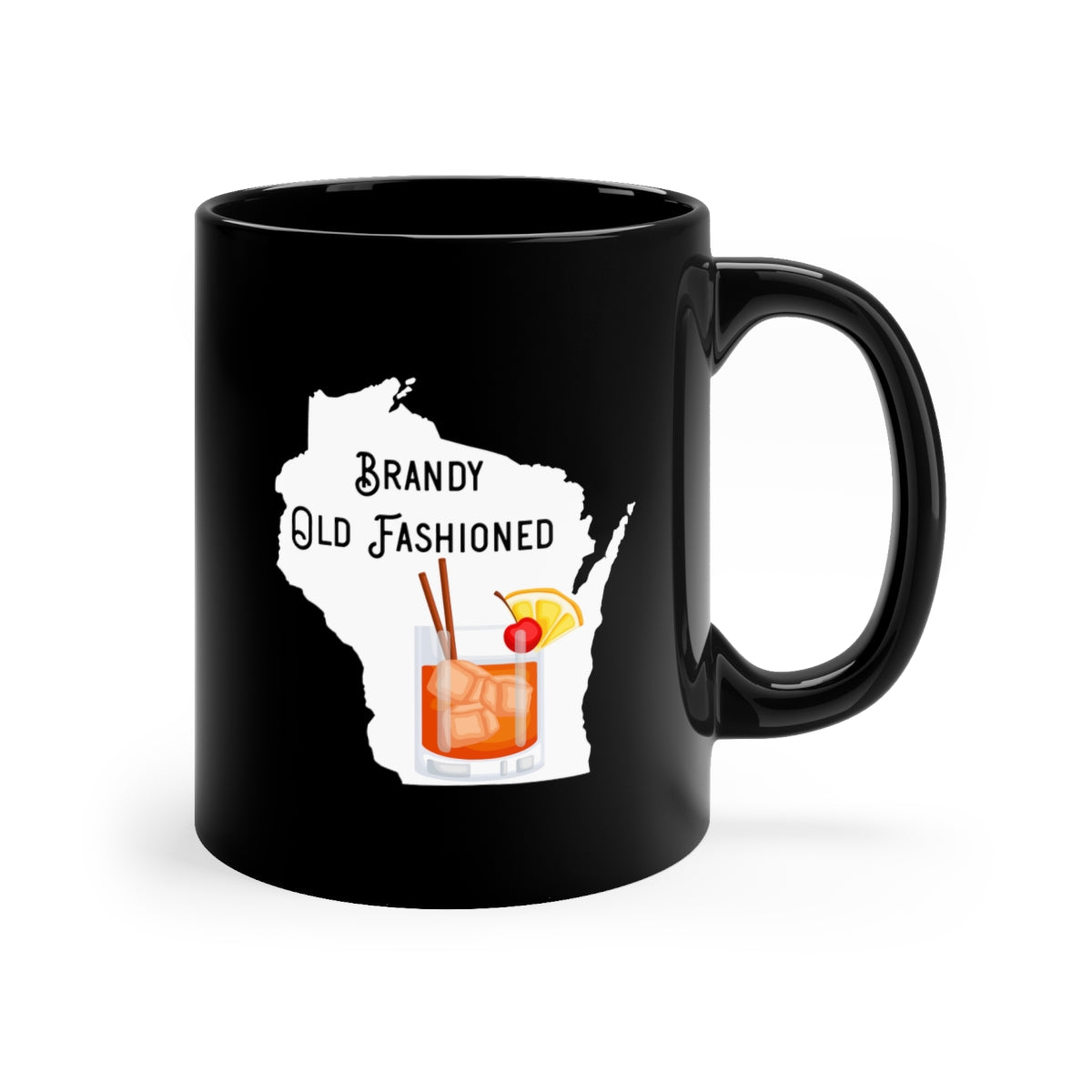 Wisconsin Brandy Old Fashioned - 11oz Black Mug