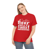 Beer Belly Under Construction - White - Unisex Heavy Cotton Tee