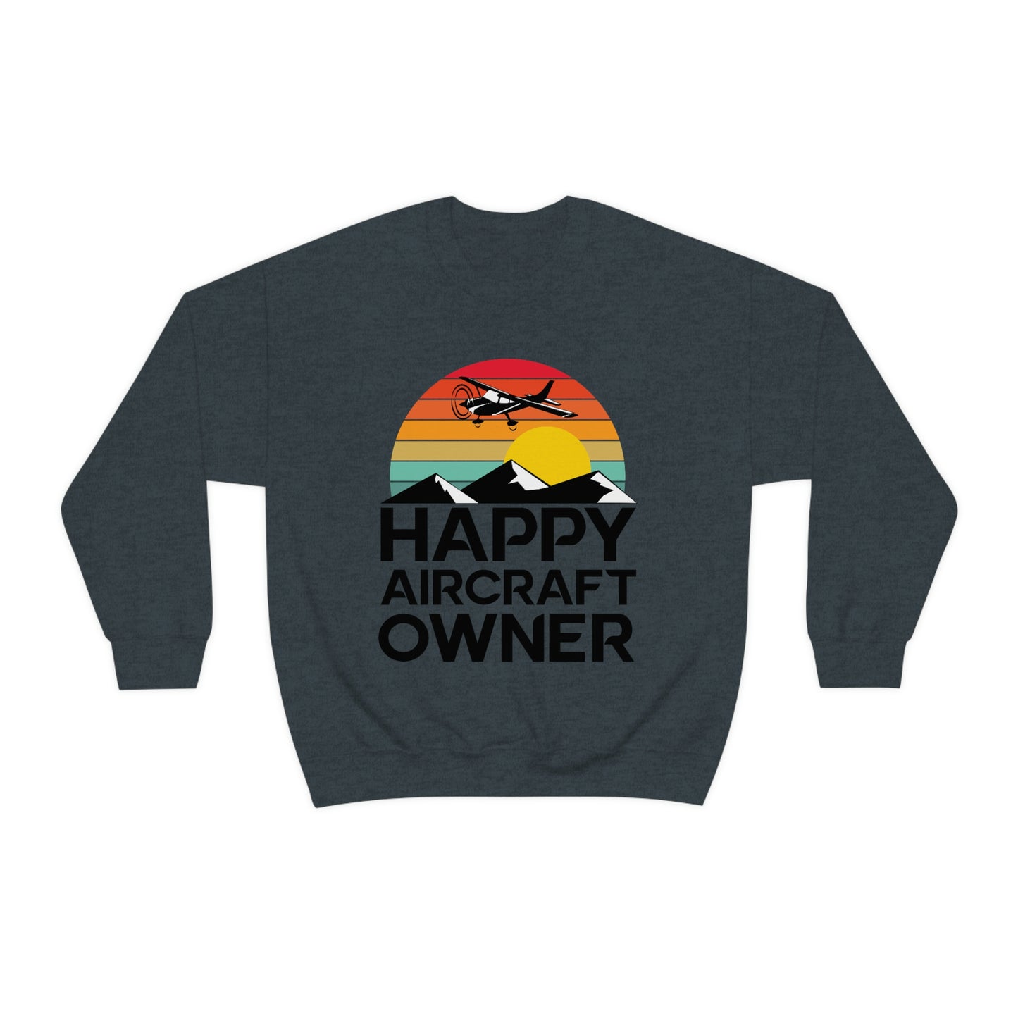 Happy Aircraft Owner - Retro - Unisex Heavy Blend™ Crewneck Sweatshirt