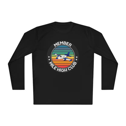 Mile High Club - Member - Circle - Unisex Lightweight Long Sleeve Tee