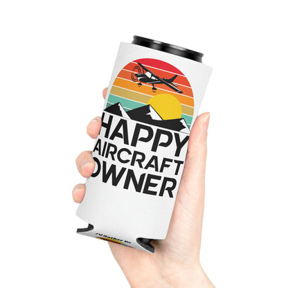 Happy Aircraft Owner - Retro - Can Cooler (Slim)