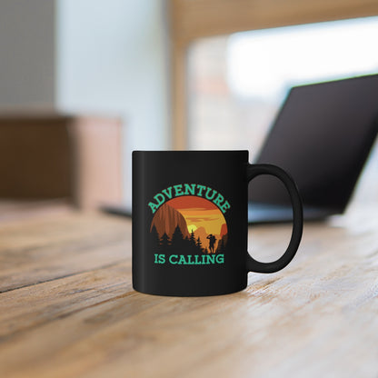 Adventure Is Calling - Sunset - 11oz Black Mug