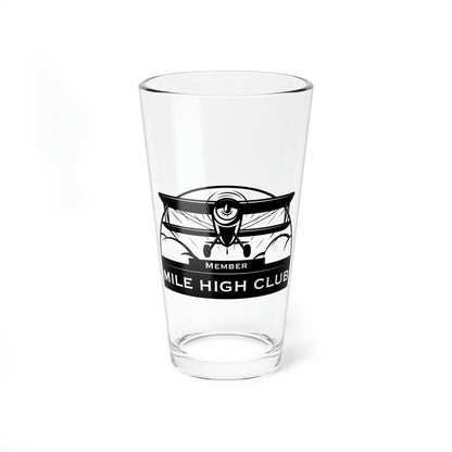 Mile High Club - Biplane - Black - Mixing Glass, 16oz