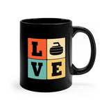 Love - Curling - 11oz Black Mug