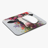 Cow - Floral - Mouse Pad (Rectangle)