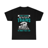 I Don't Always Stop And Look At Trains - Unisex Heavy Cotton Tee