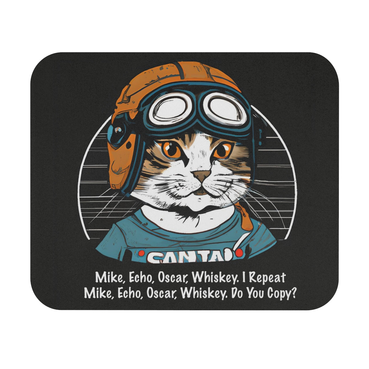 Cat - Mike, Echo, Oscar, Whiskey - Mouse Pad (Rectangle)