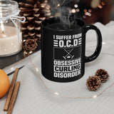 OCD - Obsessive Curling Disorder - 11oz Black Mug
