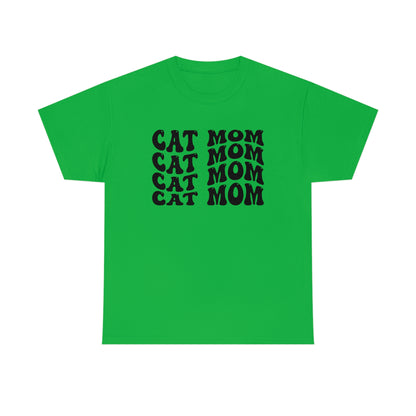 Retro Cat Mom - Unisex Heavy Cotton Tee